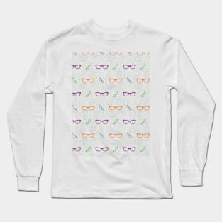 Glasses Pattern | 3 Colored Long Sleeve T-Shirt